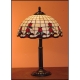 Vitrážová stolní lampička Roze 30